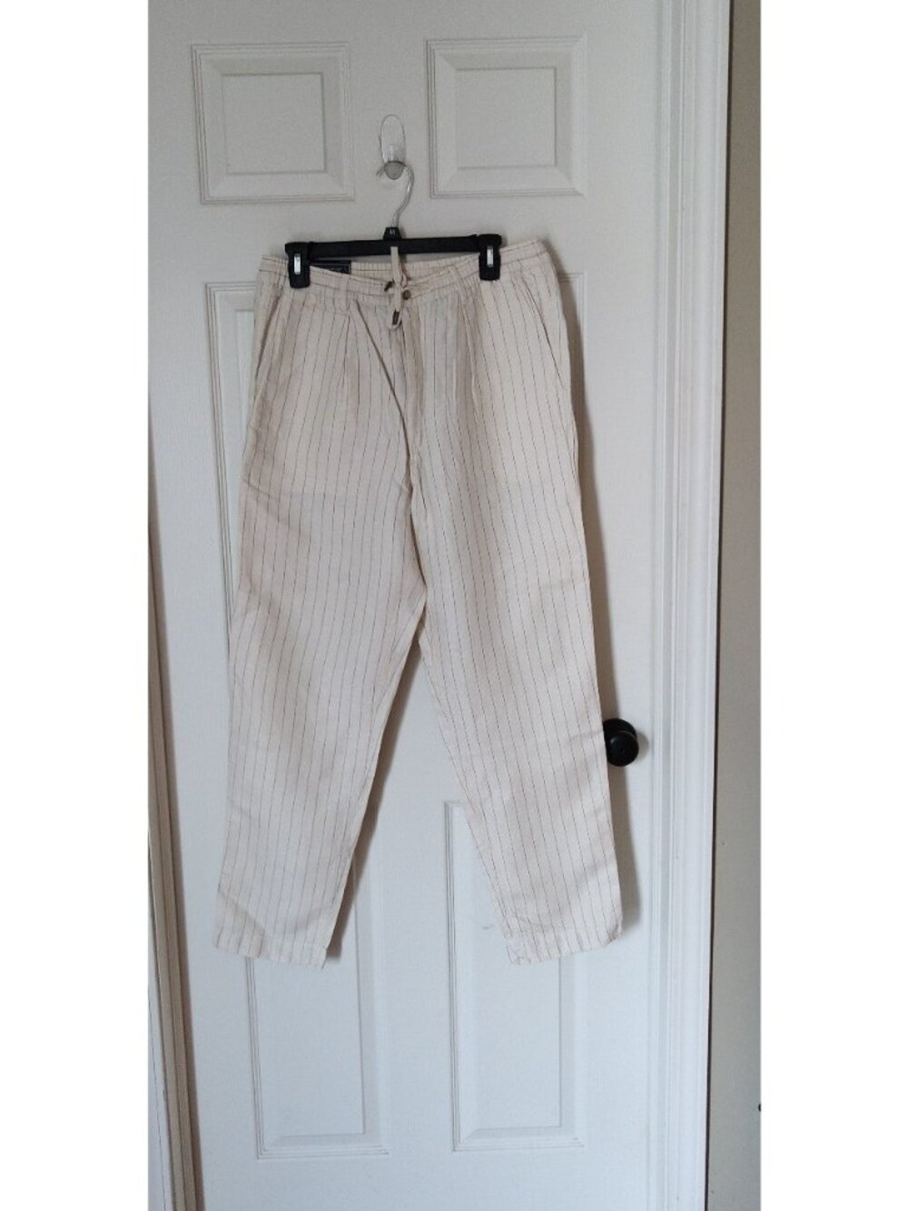 Men's New Ralph Lauren Polo Tailored Slim fit Linen Like Pin Stripe Pants Large